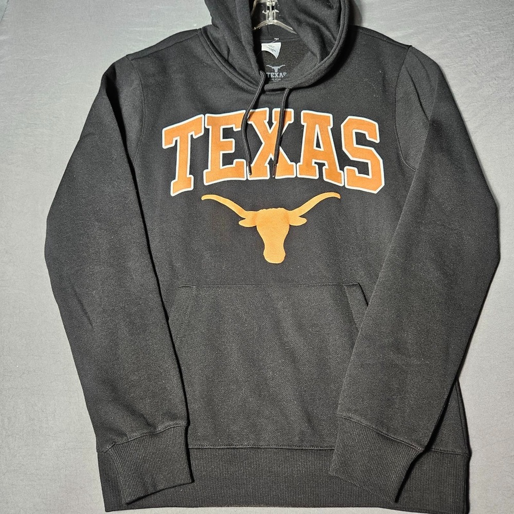 Texas Longhorns NCAA Charcoal Gray Pullover Hoodie Mens Medium New Without Tags